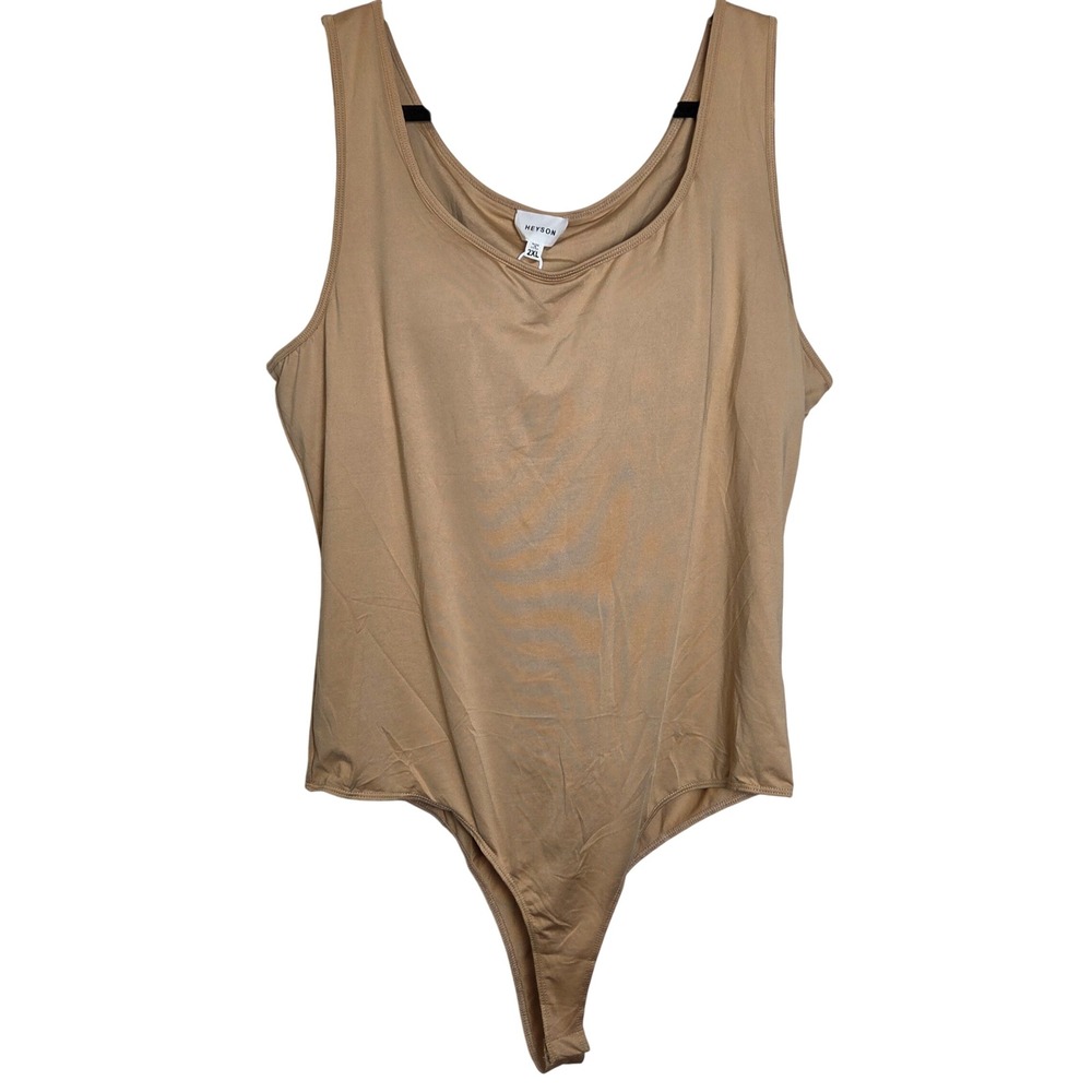 NWT Heyson Bodysuit Built In Bra Sleeveless Scoop‎ Neck 2XL